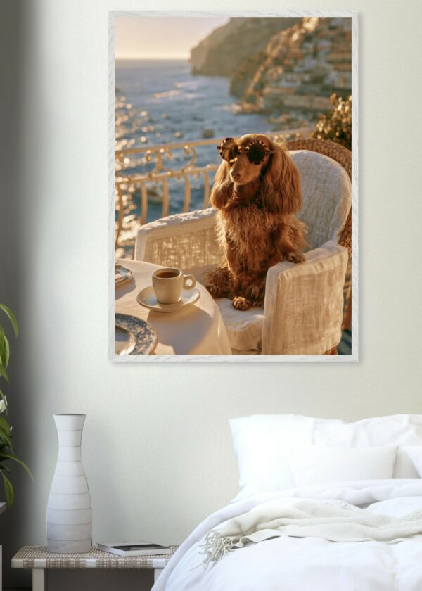 Dachshund in Saint-Tropez II — Framed Print