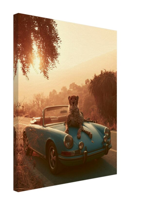 Porsche & Leopard — Canvas Print