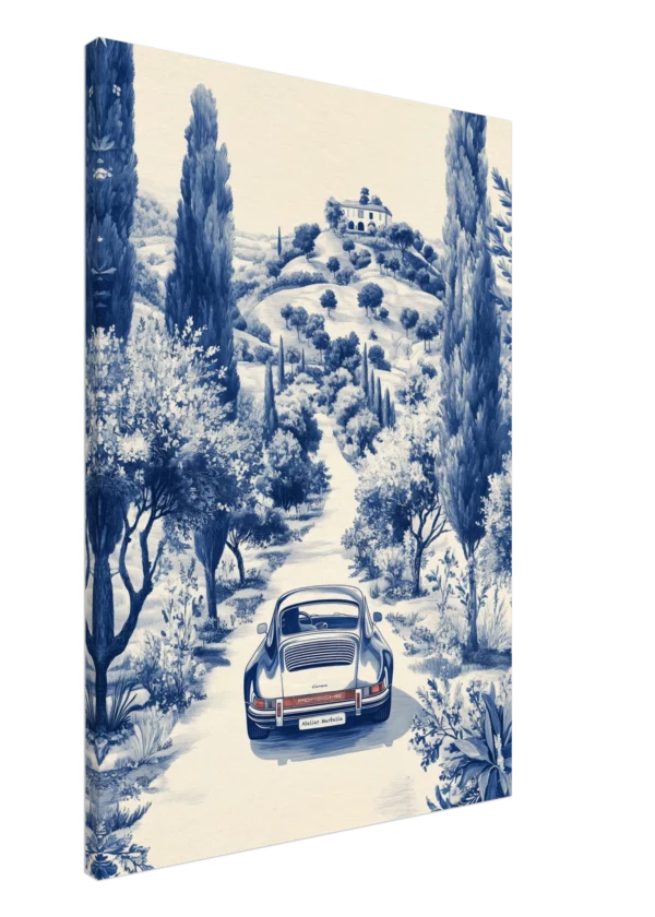 Toile de Jouy - Porsche Marbella   — Canvas Print