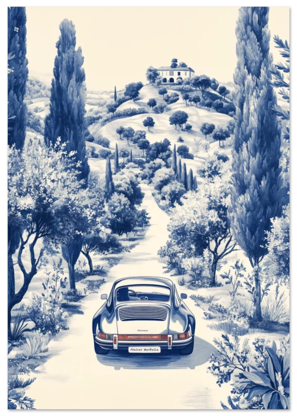 Toile de Marbella — Porsche Marbella — Matte Art Print