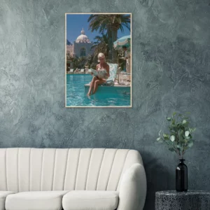 Poolside Vogue Vintage — Framed Print