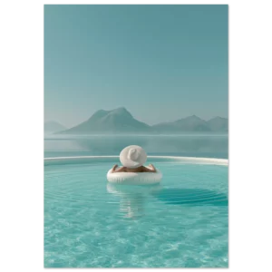 White Hat Infinity Pool — Matte Art Print
