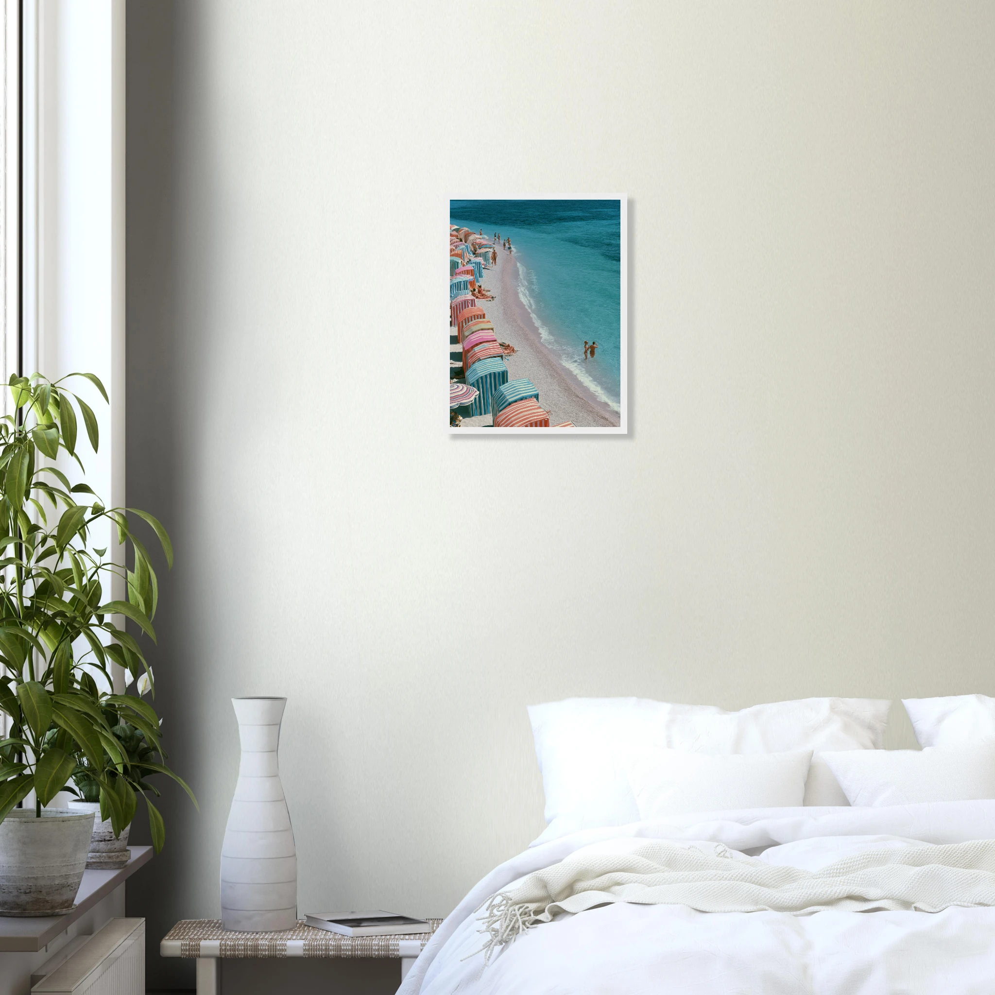 1960s Mediterranean Beach Scene — Framed Print | Atelier Marbella