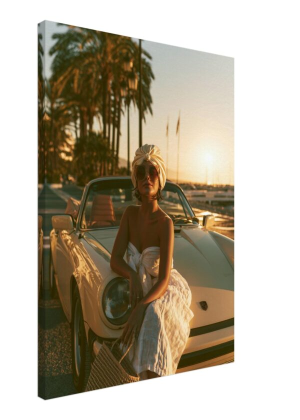 La Fille et la Porsche — Impression sur toile