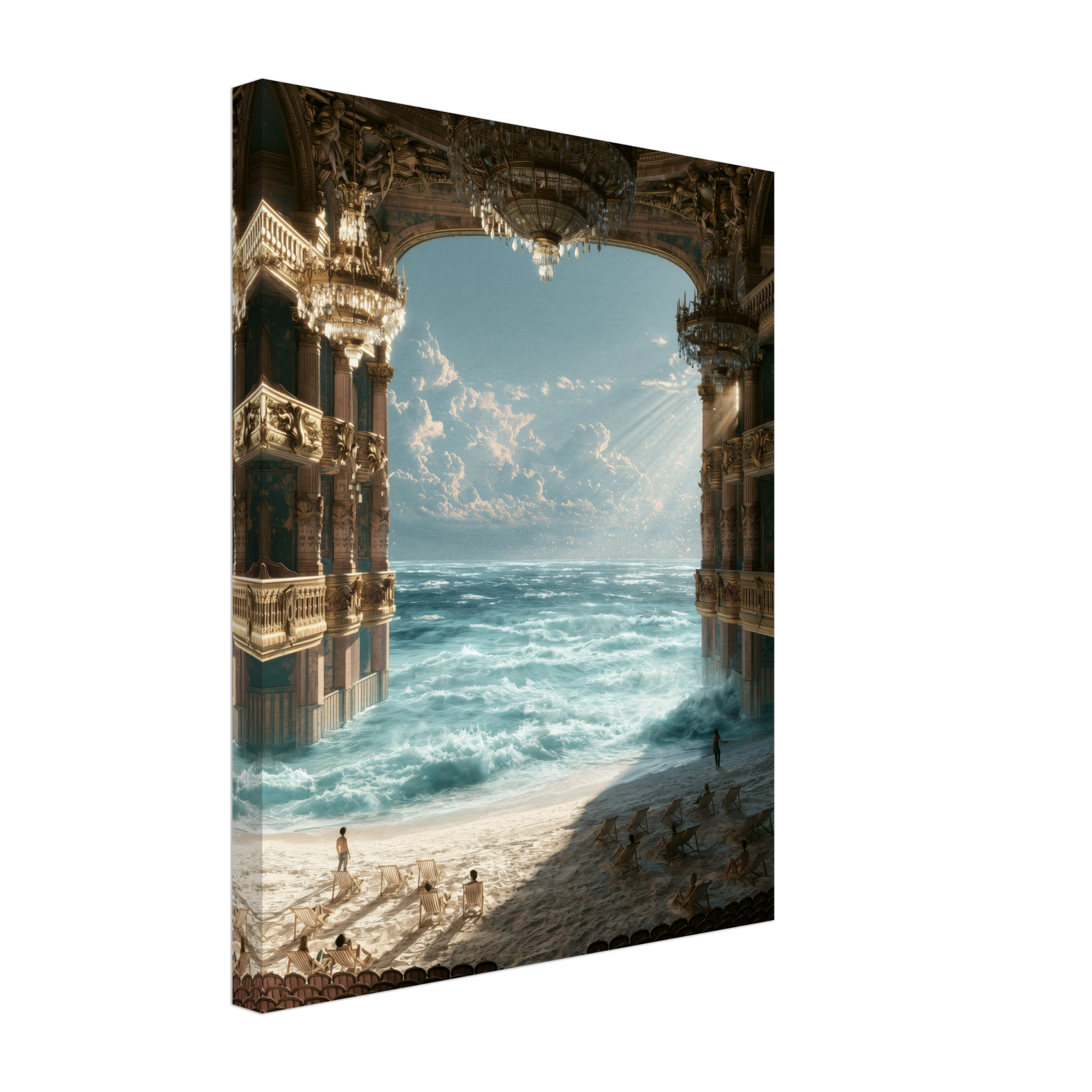 Baroque Pool and Ocean — Art print | Atelier Marbella