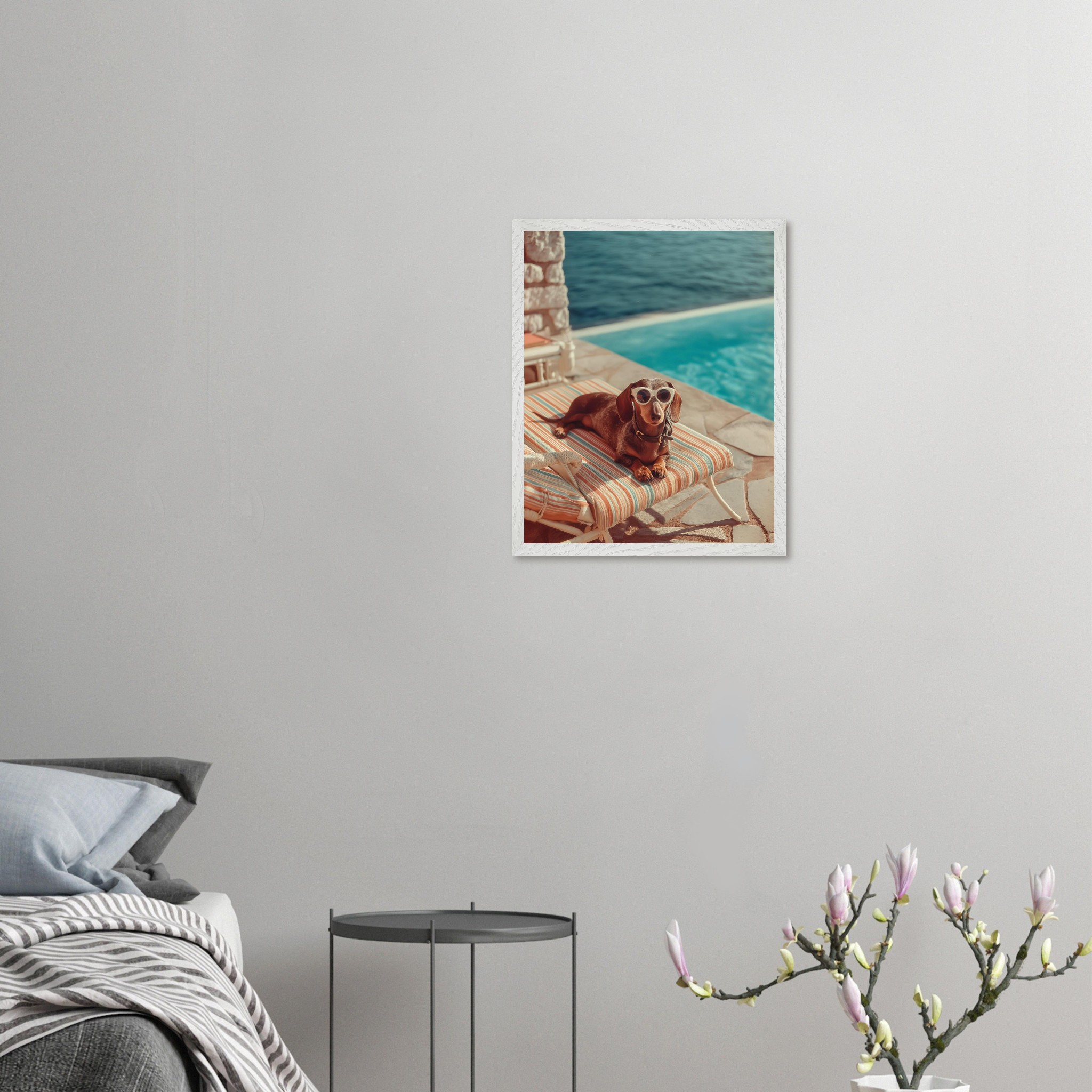 Zoée in the Sun art print interior mockup — Mediterranean Mood | Atelier Marbella