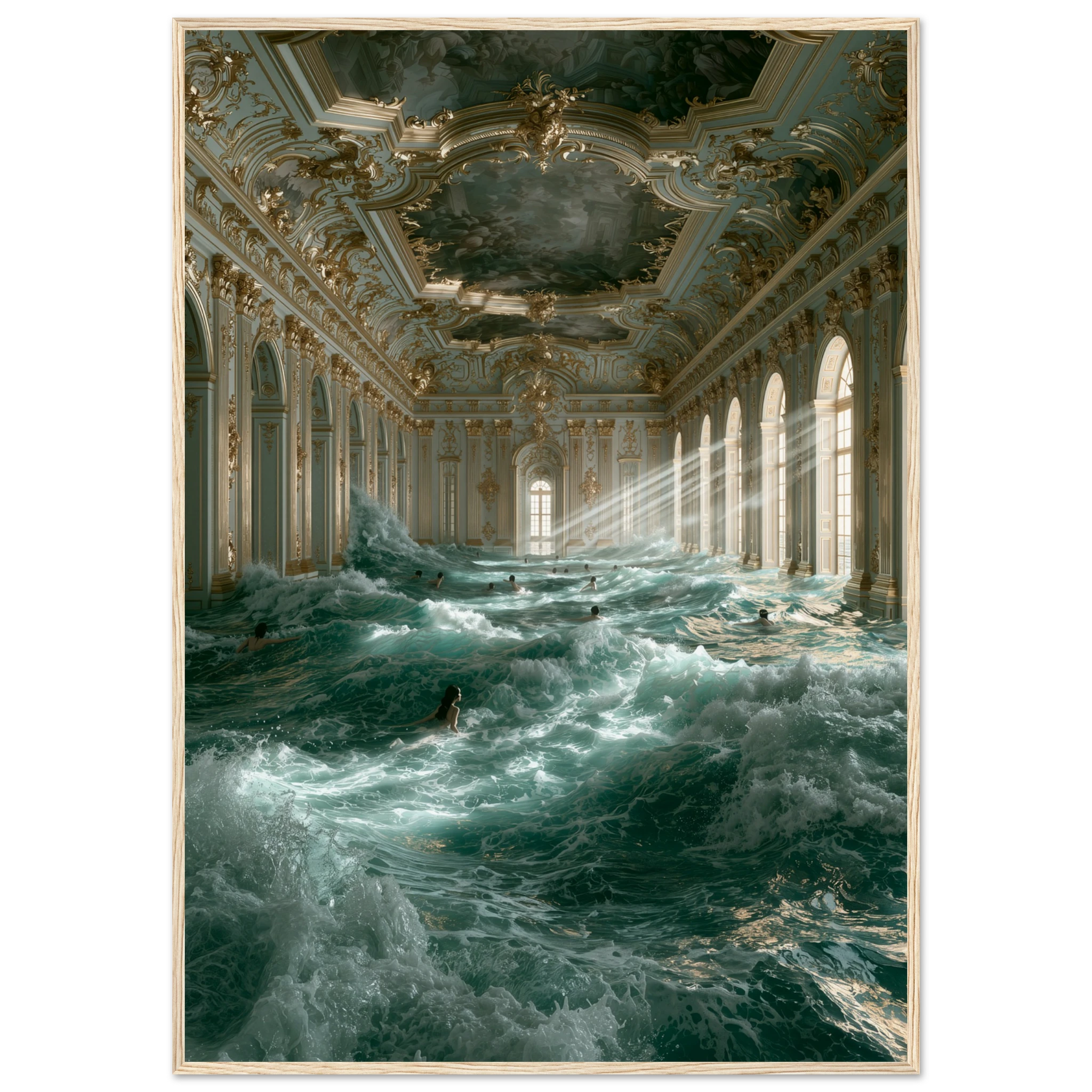 Baroque Pool art print interior mockup — Mediterranean Mood | Atelier Marbella