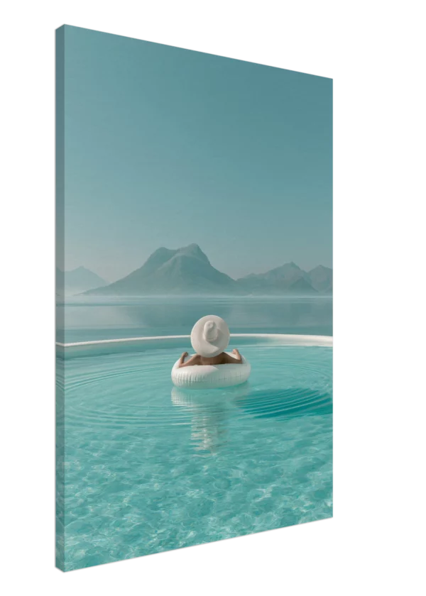 White Hat Infinity Pool — Canvas Print