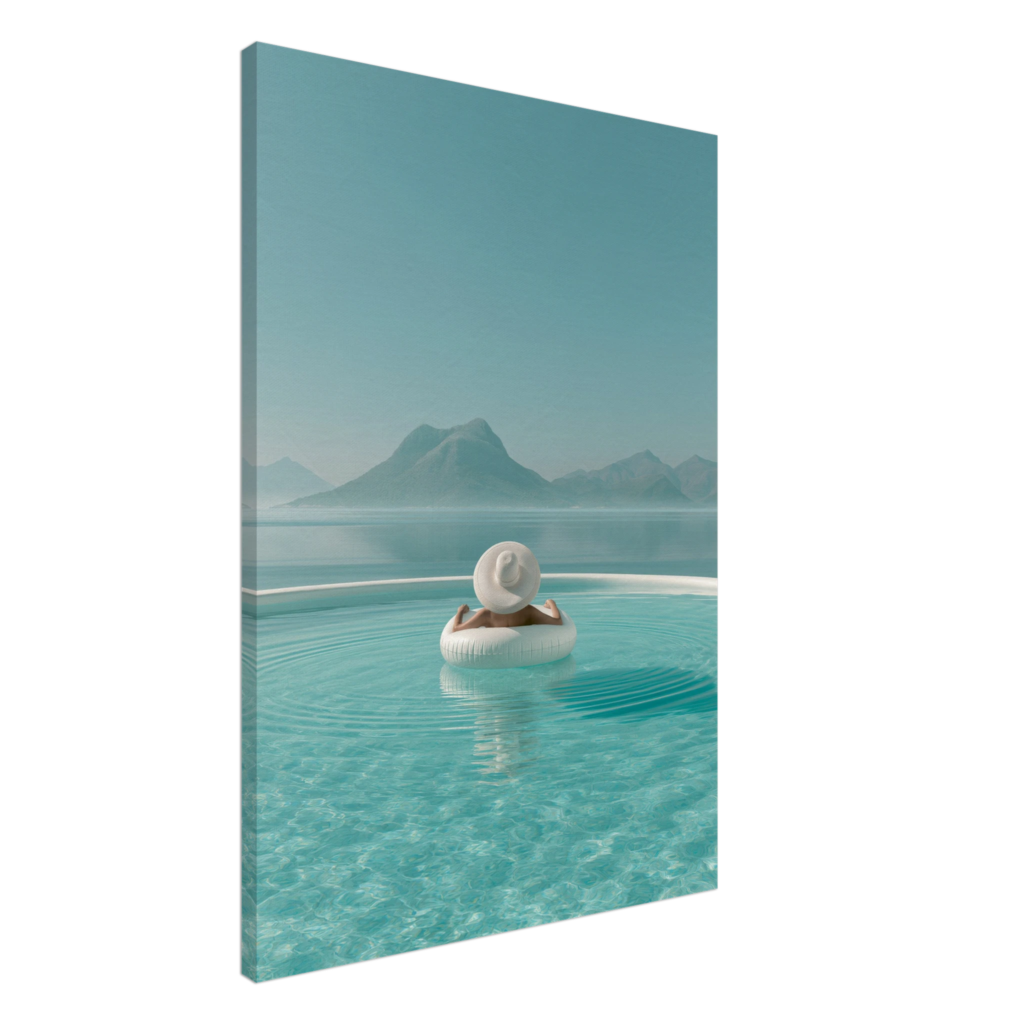 White Hat Infinity Pool — Art print | Atelier Marbella