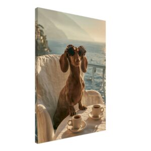 Dachshund in Saint-Tropez I — Canvas Print