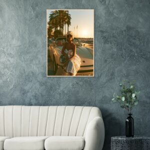 The Girl and the Porsche — Framed Print