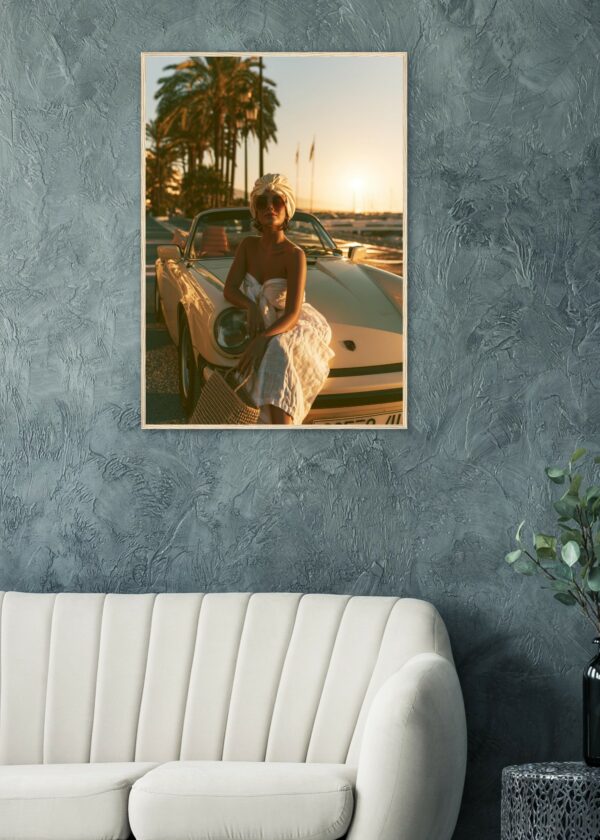 The Girl and the Porsche — Framed Print