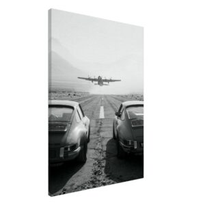 Porsche & WWII Plane — Canvas Print