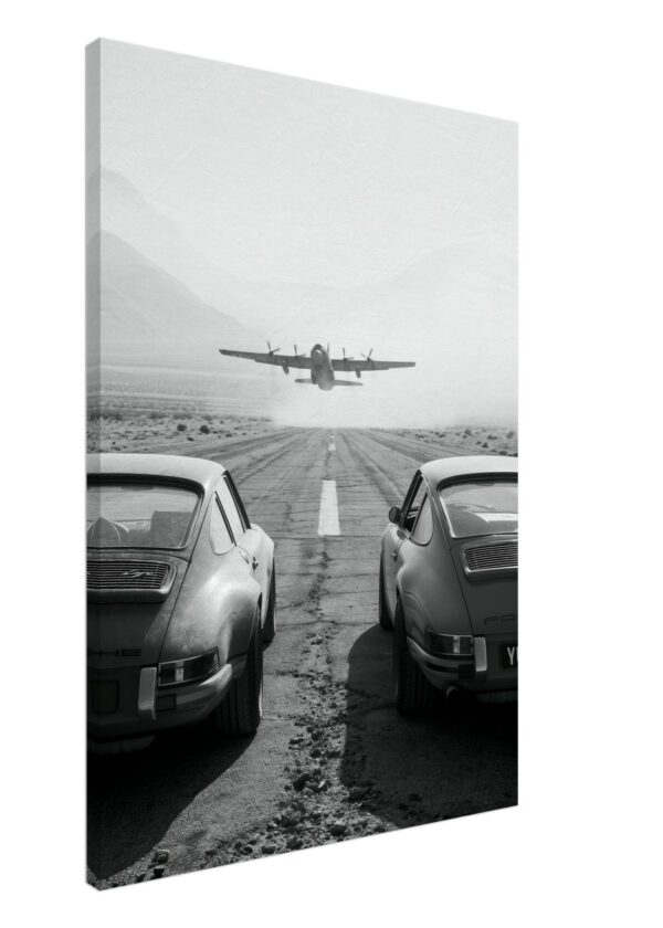 Porsche & WWII Plane — Canvas Print
