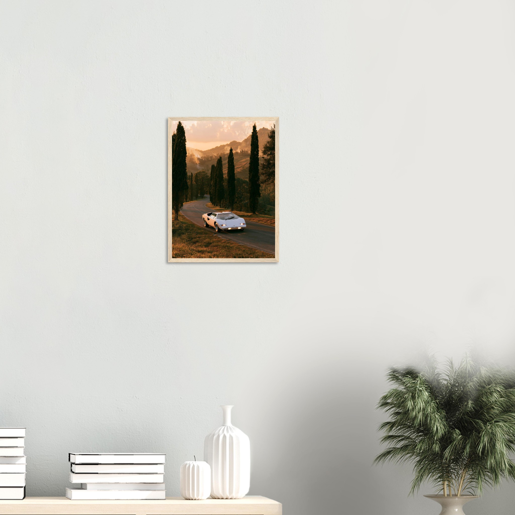 Lamborghini Countach art print interior mockup — Cars | Atelier Marbella