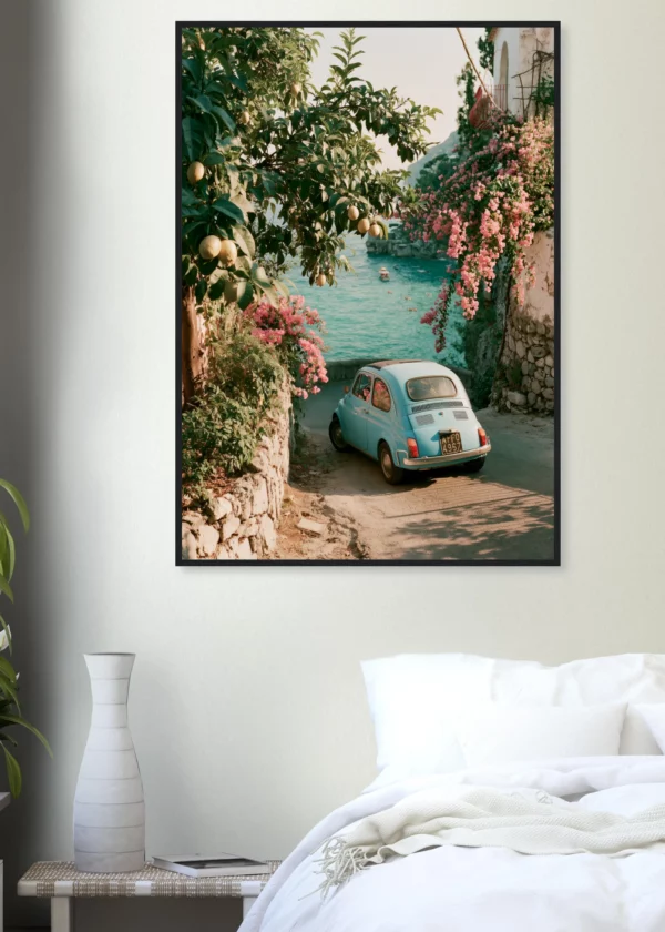 Fiat 500 Amalfi — Framed Print