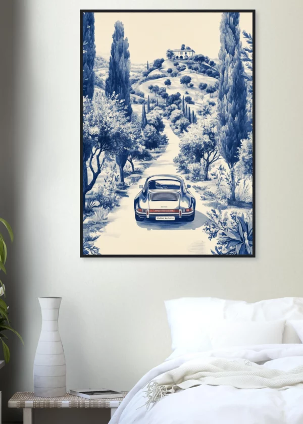Toile de Marbella — Porsche Marbella — Framed Print