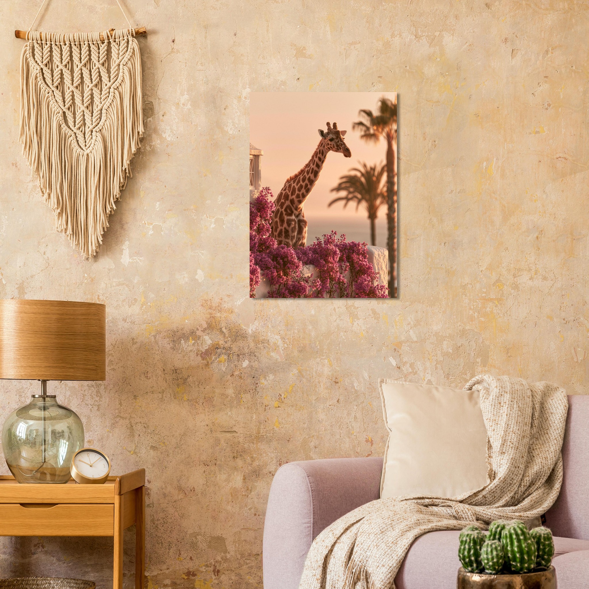 Giraffes art print interior mockup — Animals | Atelier Marbella