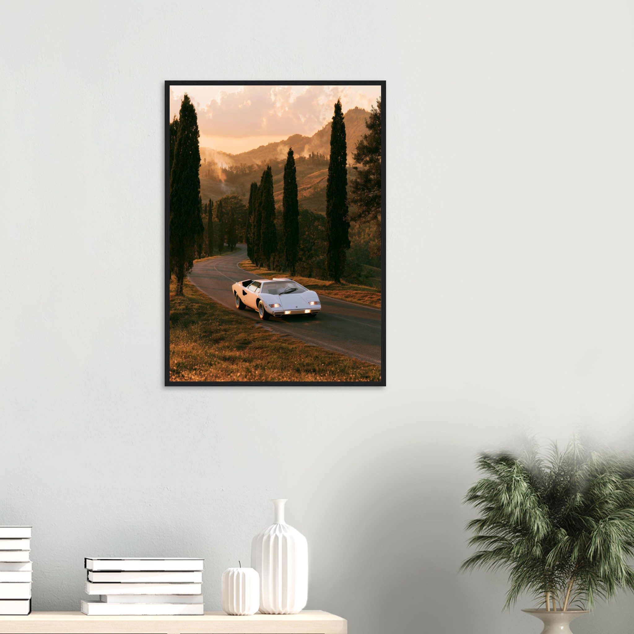 Lamborghini Countach art print interior mockup — Cars | Atelier Marbella