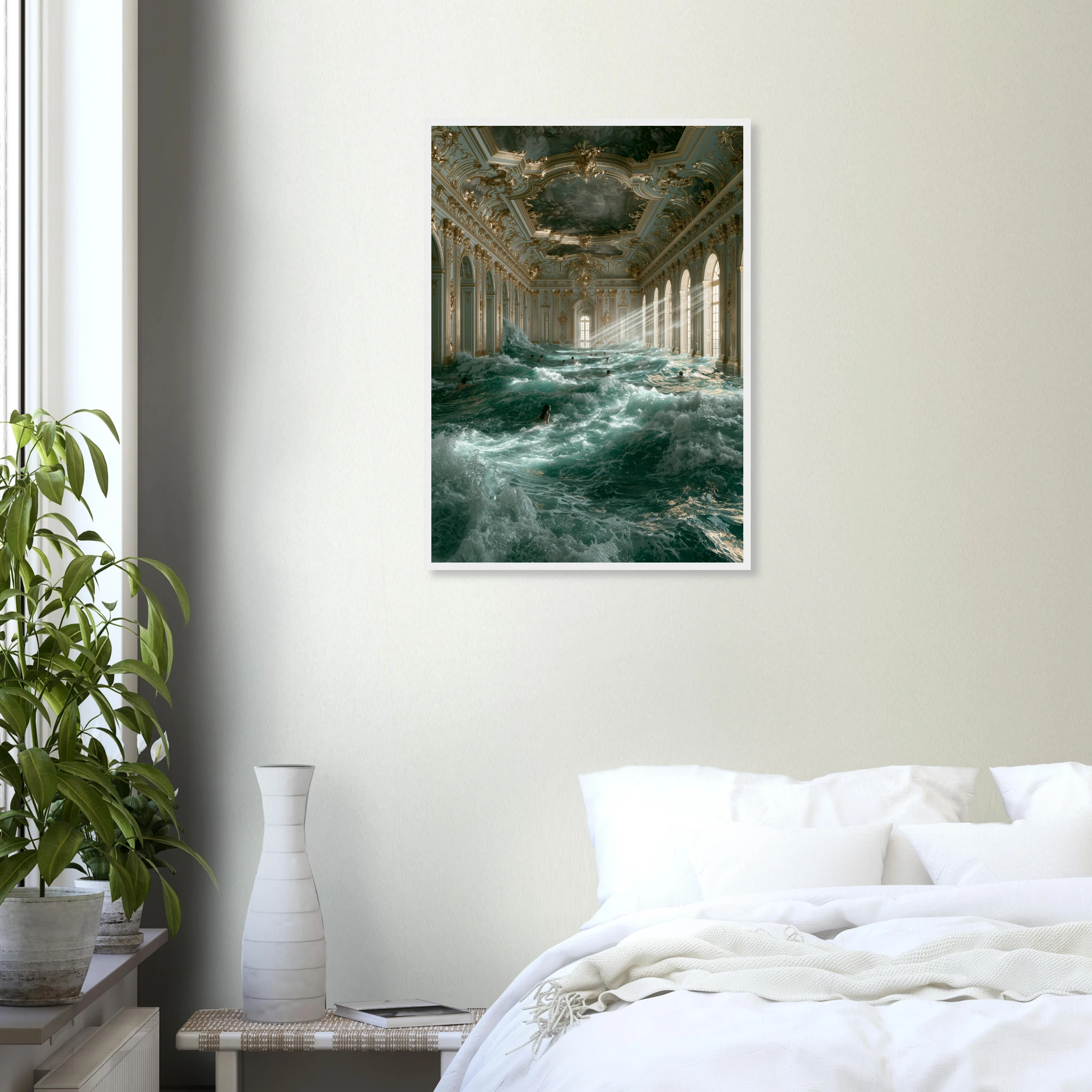 Baroque Pool art print interior mockup — Mediterranean Mood | Atelier Marbella