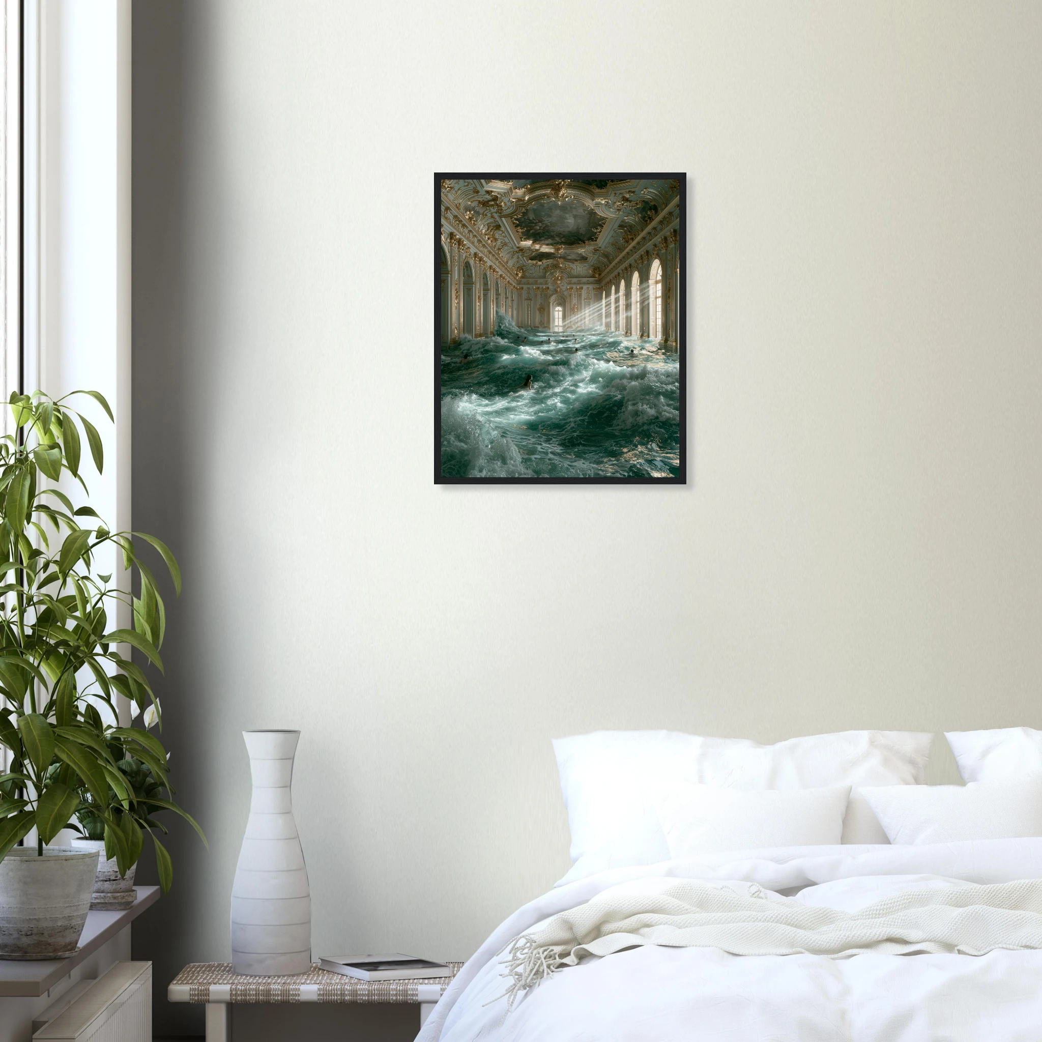 Baroque Pool art print interior mockup — Mediterranean Mood | Atelier Marbella
