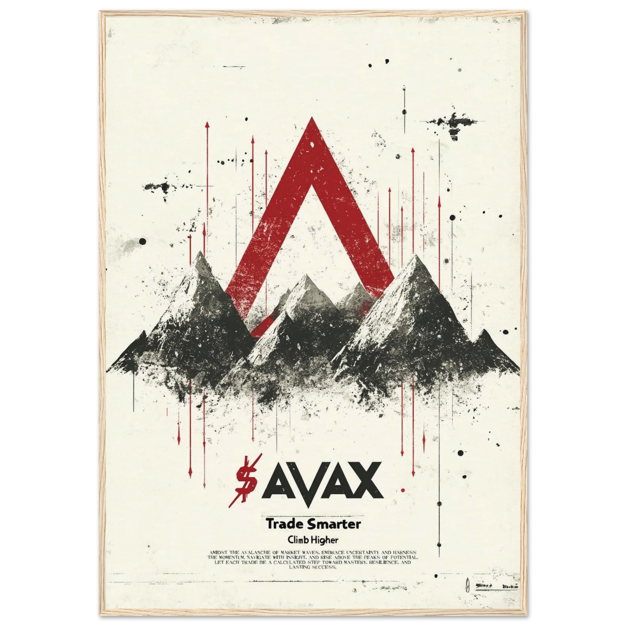 AVAX Crypto Wall Art Framed Print — variant 2 | Atelier Marbella