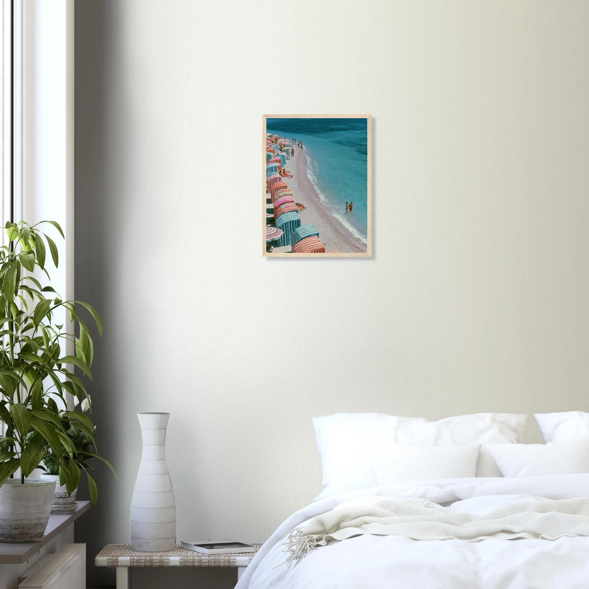 1960s Mediterranean Beach Scene — Framed Print | Atelier Marbella