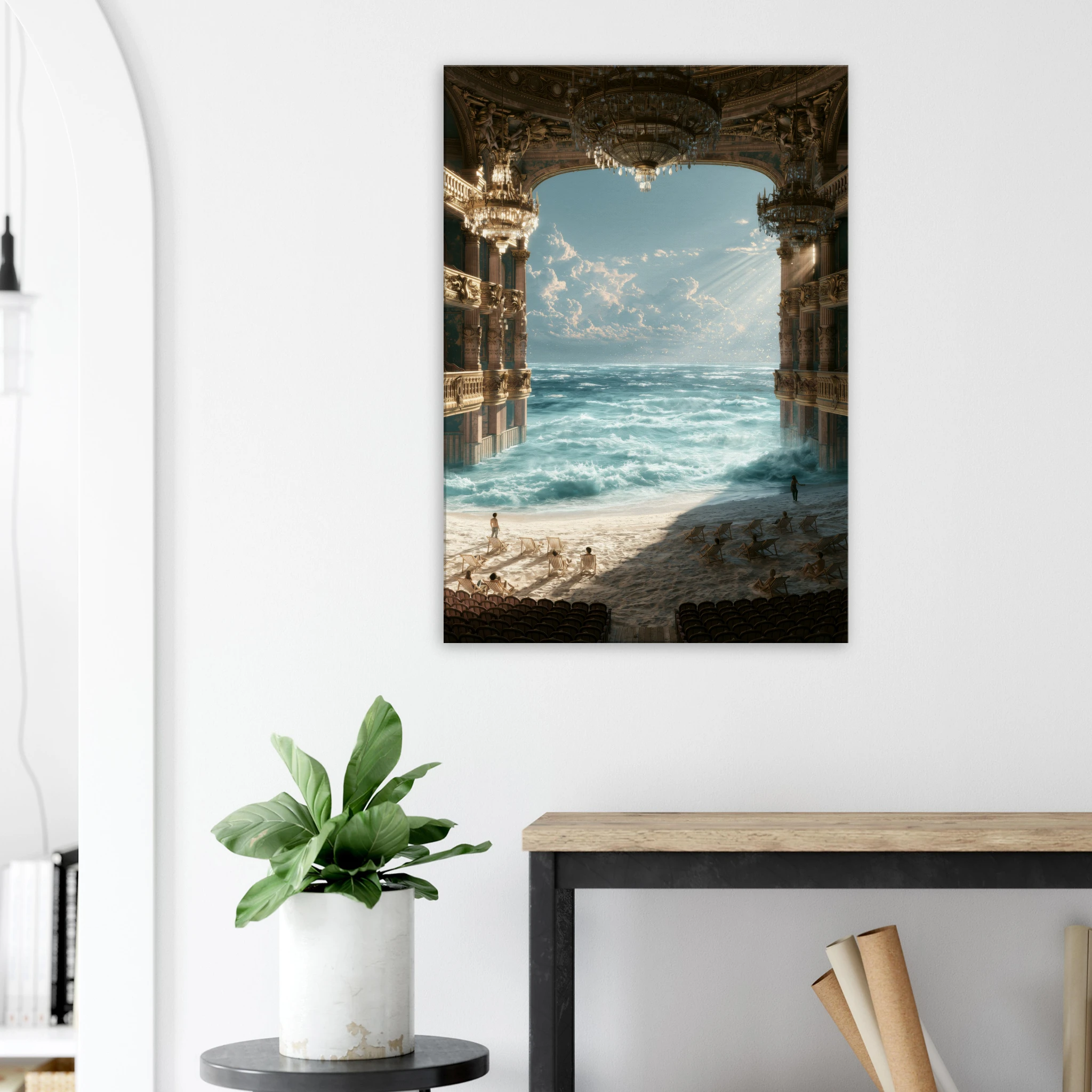 Baroque Pool and Ocean — Art print | Atelier Marbella