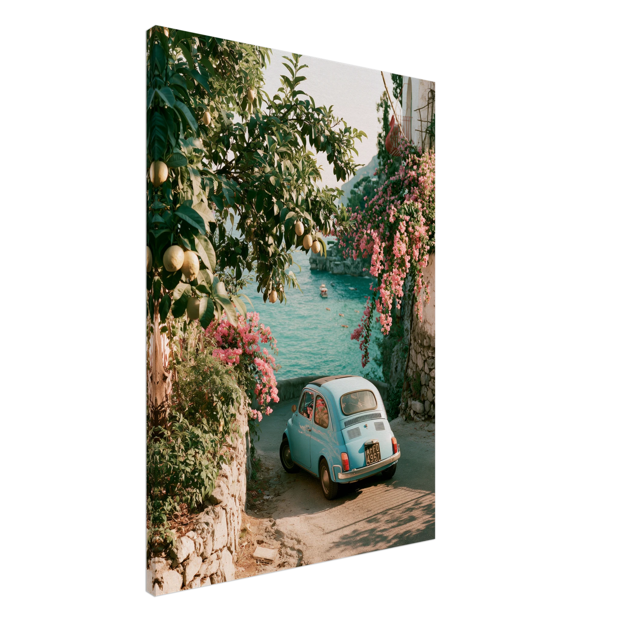 Fiat 500 Amalfi — Canvas Print | Atelier Marbella