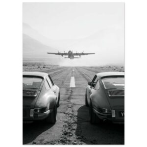 Porsche & WWII Plane — Matte Art Print