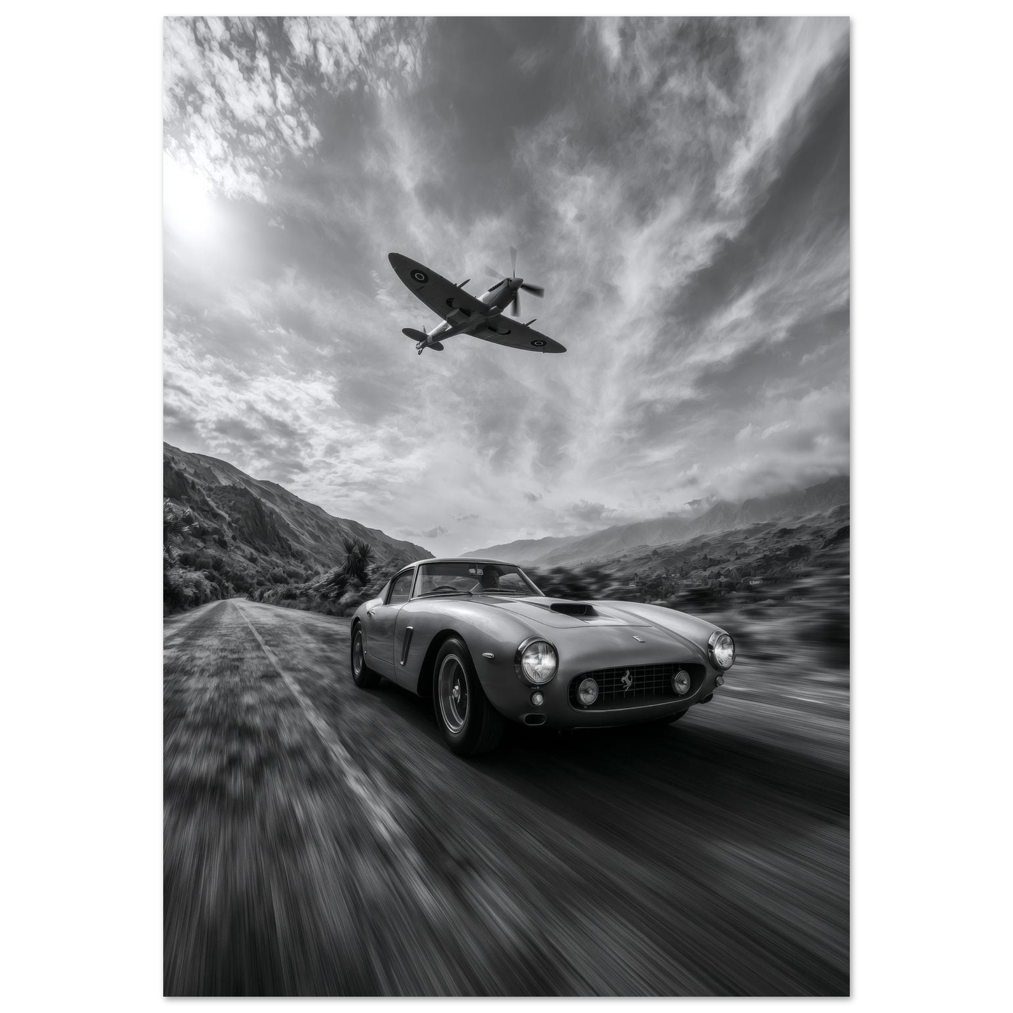 Ferrari & Spitfire — Matte Art Print | Atelier Marbella