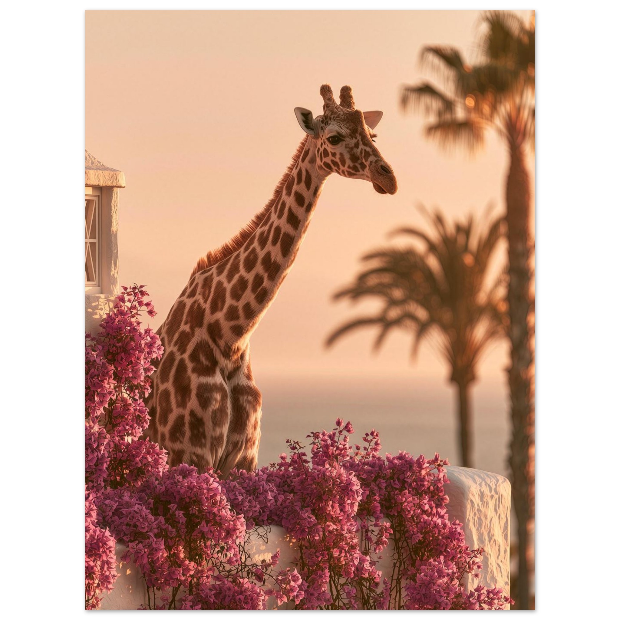 Giraffes art print interior mockup — Animals | Atelier Marbella