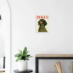 Dachshund Dogue Black Fire — Framed Print