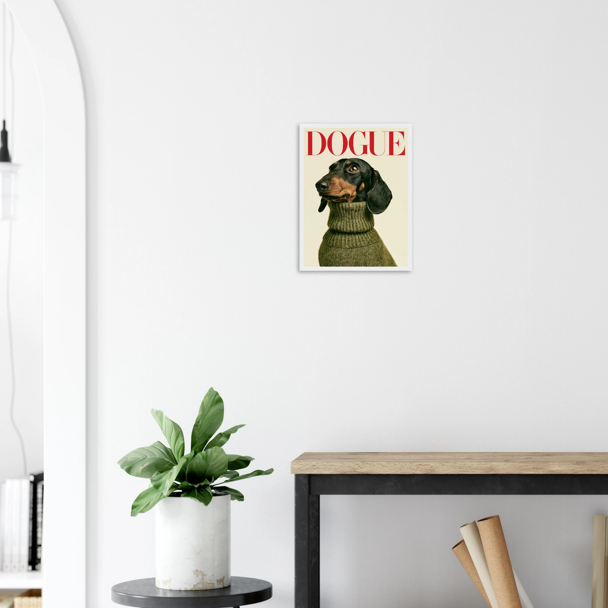 Dachshund Dogue Black Fire — Framed Print | Atelier Marbella