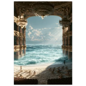 Baroque Pool and Ocean  — Matte Art Print