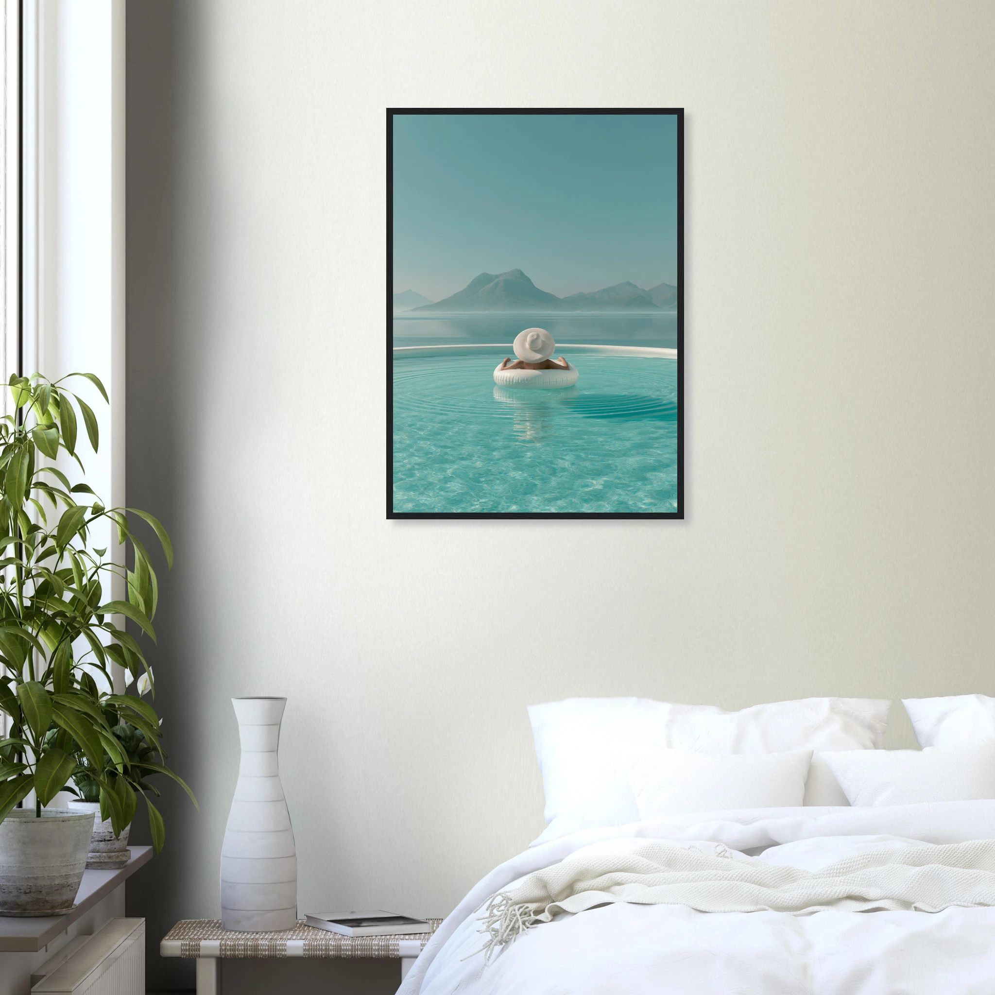 White Hat Infinity Pool — Art print | Atelier Marbella