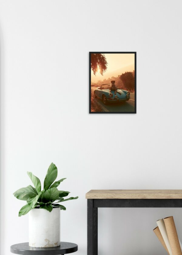 Porsche & Leopard — Framed Print