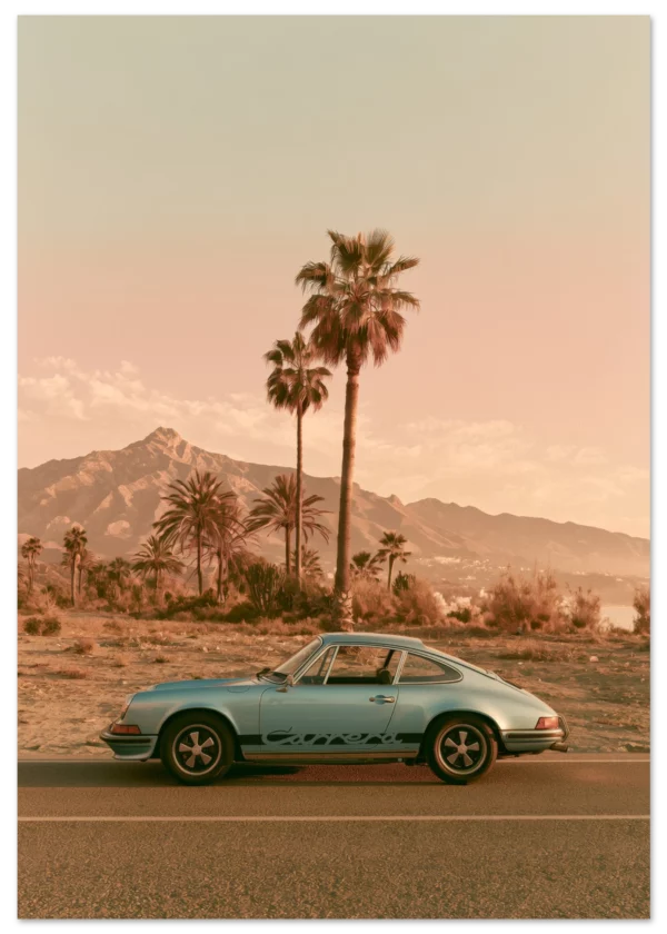 Porsche Carrera Palm Springs Vibes — Matte Art Print