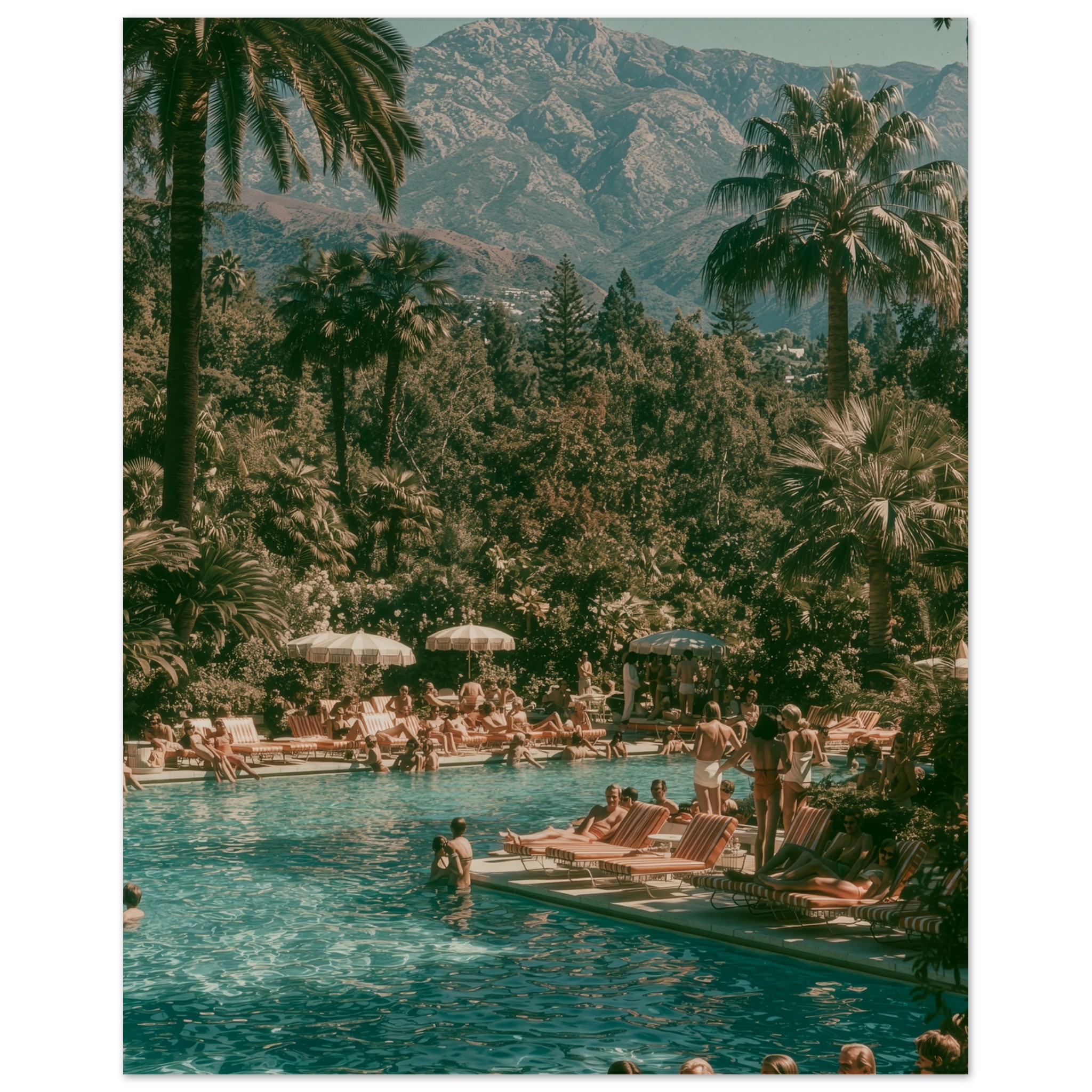 Marbella Pool art print interior mockup — Mediterranean Mood | Atelier Marbella
