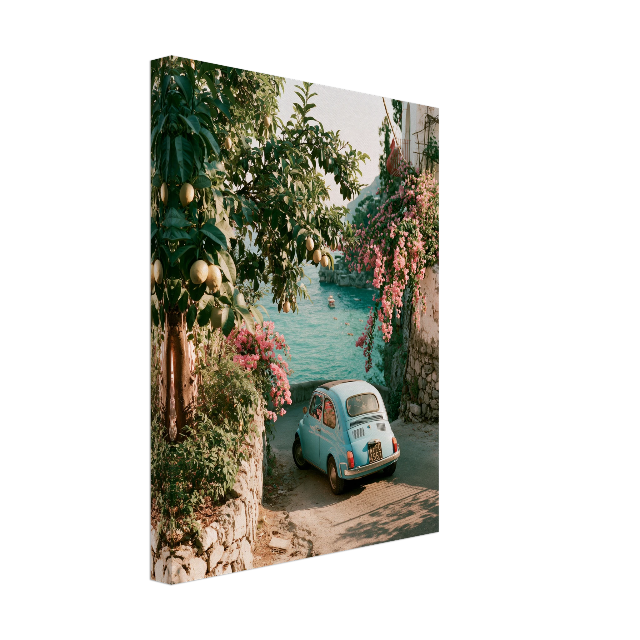 Fiat 500 Amalfi Canvas Print — variant 2 | Atelier Marbella
