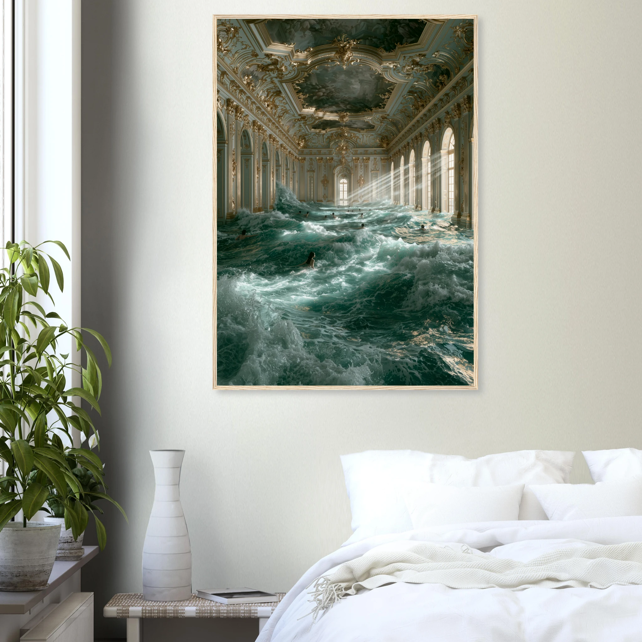 Baroque Pool art print interior mockup — Mediterranean Mood | Atelier Marbella
