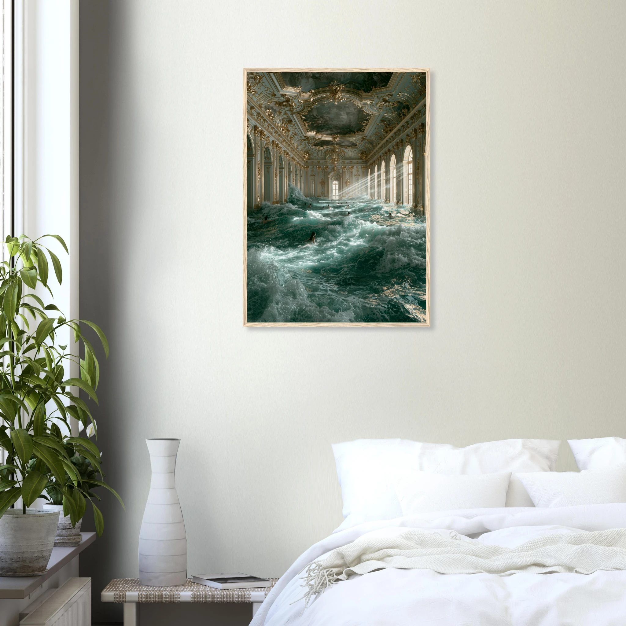 Baroque Pool art print interior mockup — Mediterranean Mood | Atelier Marbella