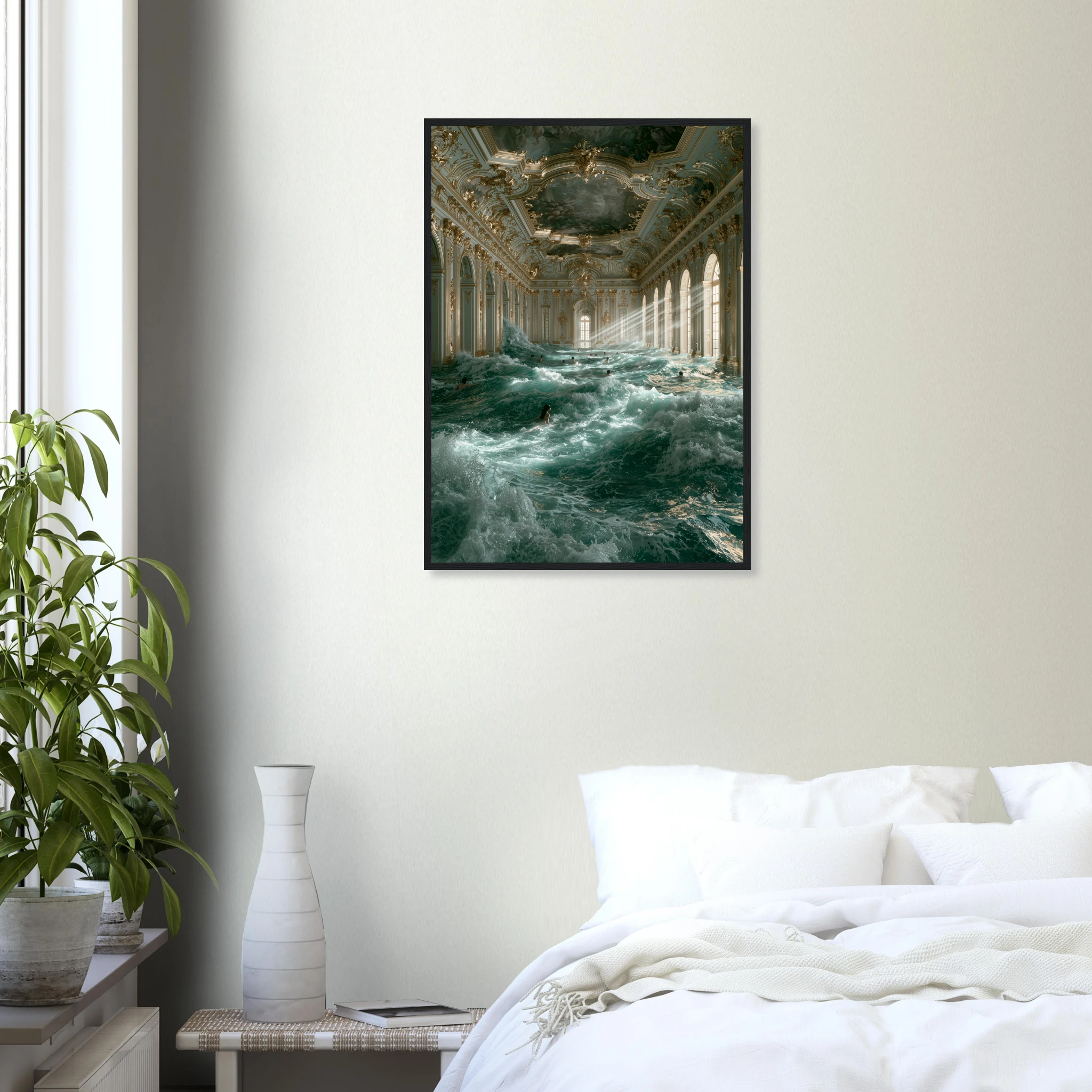 Baroque Pool art print interior mockup — Mediterranean Mood | Atelier Marbella