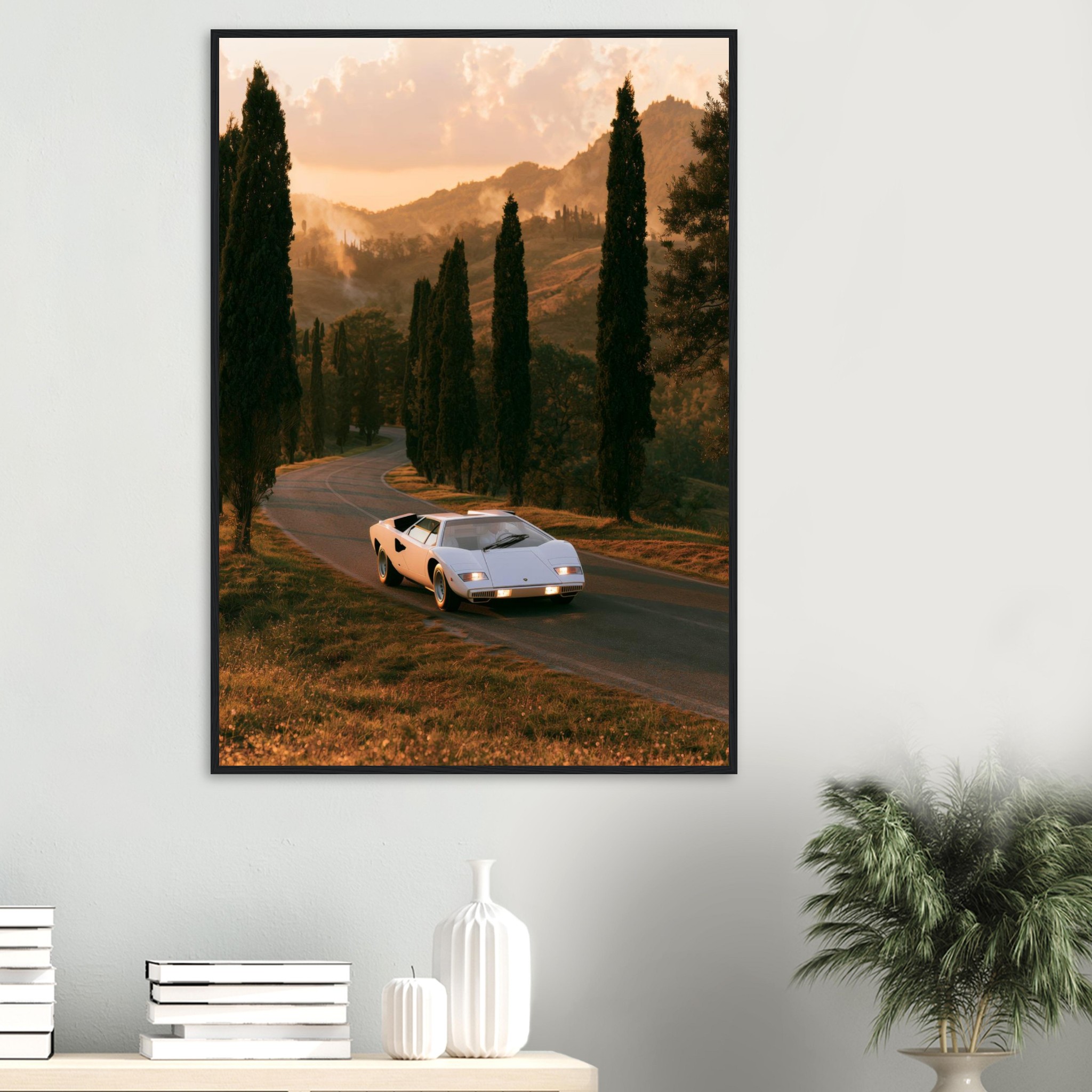 Lamborghini Countach art print interior mockup — Cars | Atelier Marbella