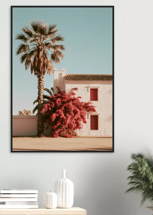 Spanish Cortijo Bougainvillea — Framed Print