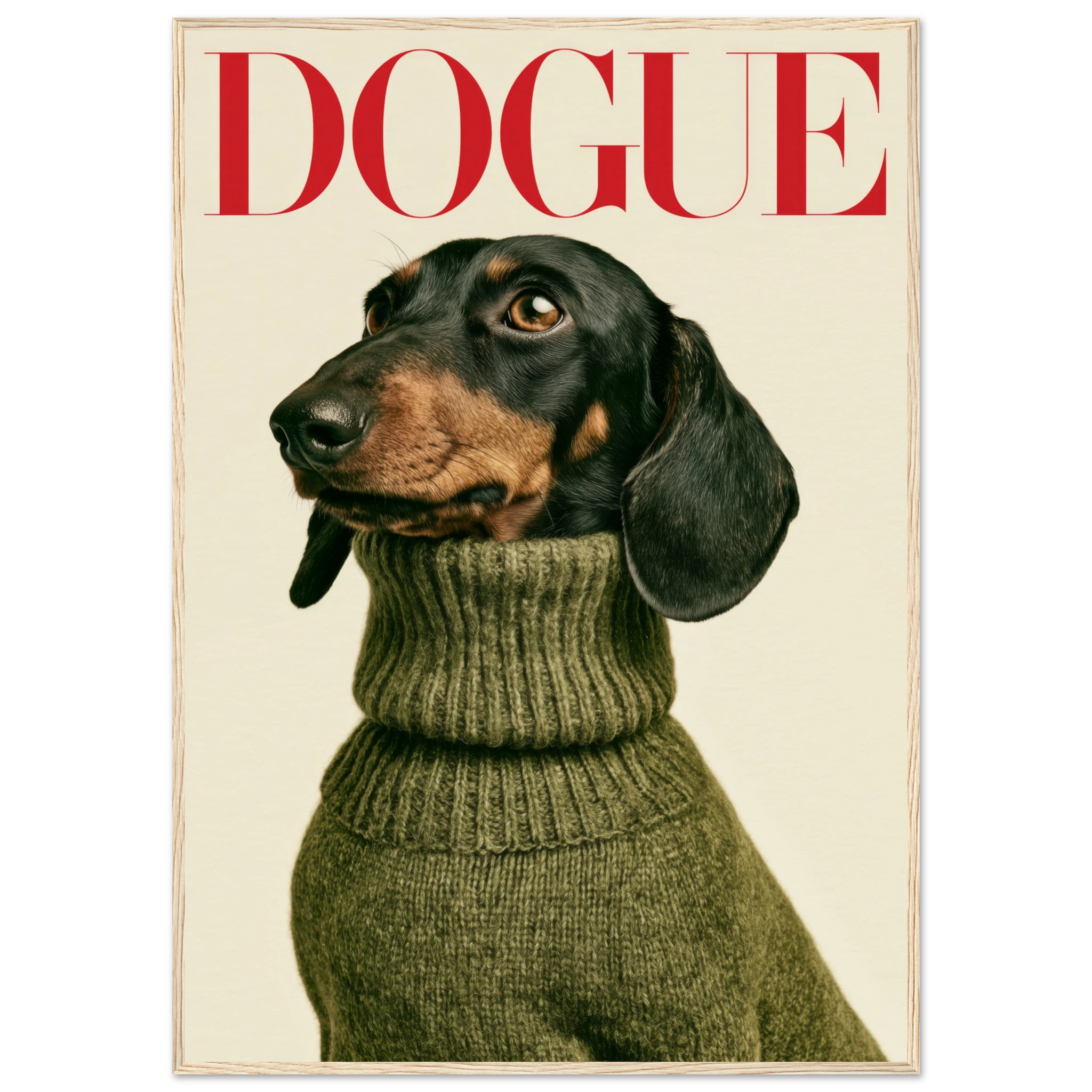 Dachshund Dogue Black Fire Framed Print — variant 4 | Atelier Marbella