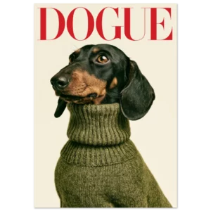 Dachshund Dogue Black Fire — Matte Art Print