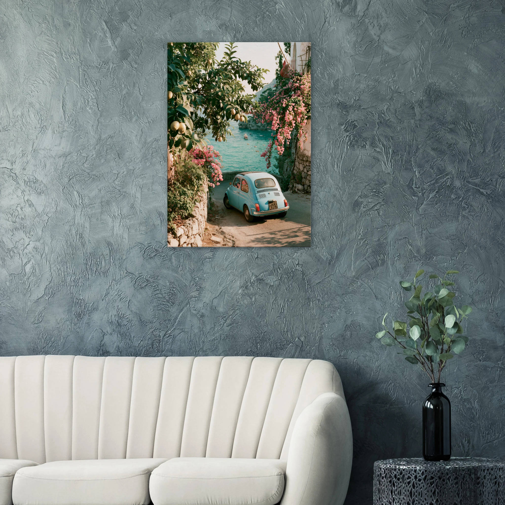 Fiat 500 Amalfi — Canvas Print | Atelier Marbella