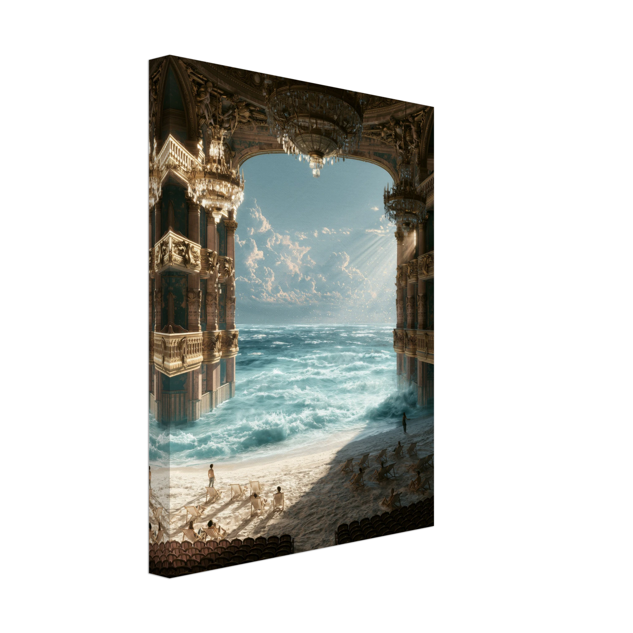 Baroque Pool and Ocean — Art print | Atelier Marbella