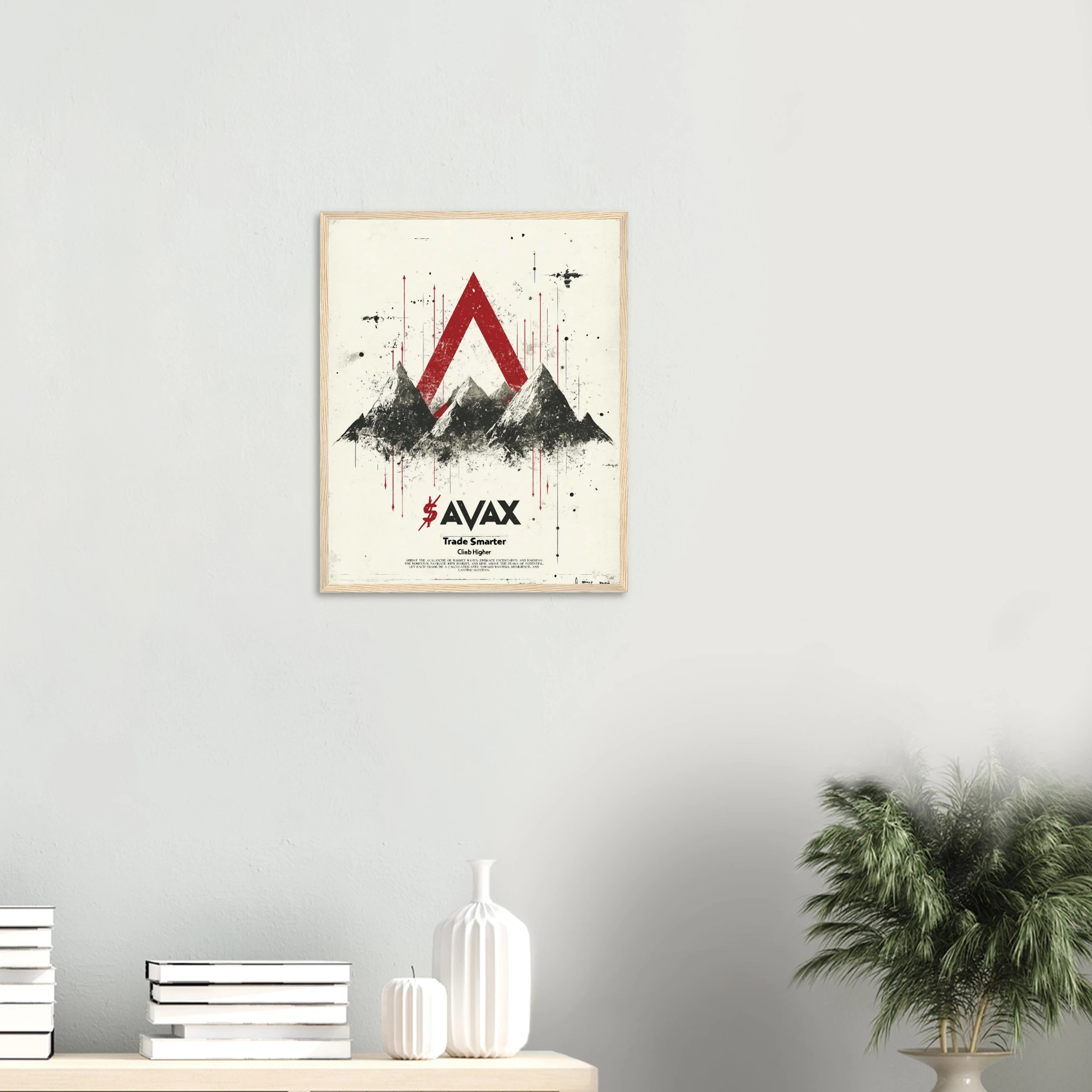 AVAX Crypto Wall Art Framed Print — variant 8 | Atelier Marbella